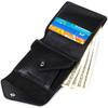 Original Wallet In Unisex Style Made of Glossy Genuine Leather GRANDE PELLE Wallet 16813 Black