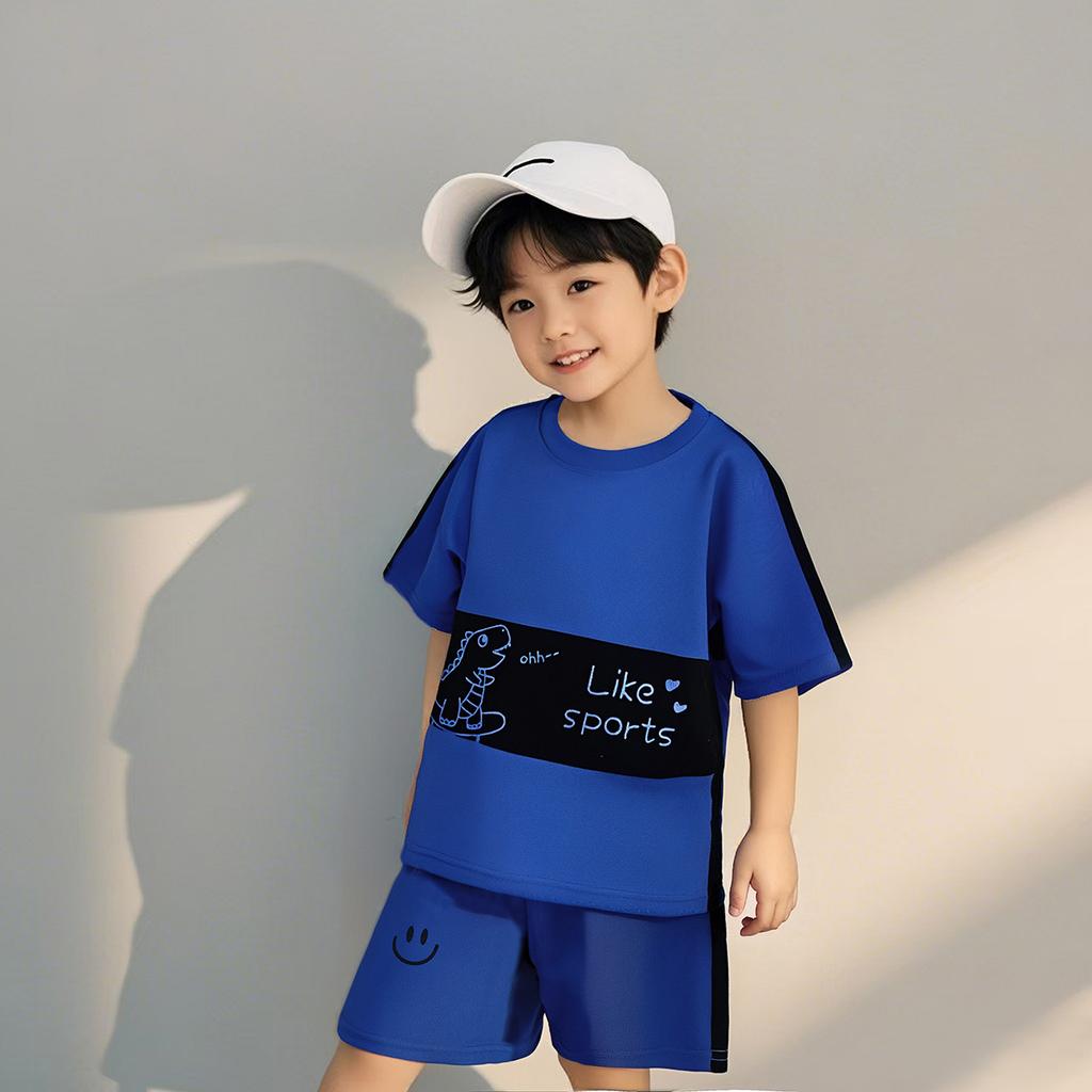 Summer Children's Short-sleeved Suit, Boys' T-shirt and Shorts Two-piece Suit