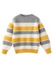 Striped Wool Sweater for Kids - Unisex Knitwear for Boys & Girls, Perfect for Autumn & Winter, Korean Style Pullover, Parent-Child Option Available