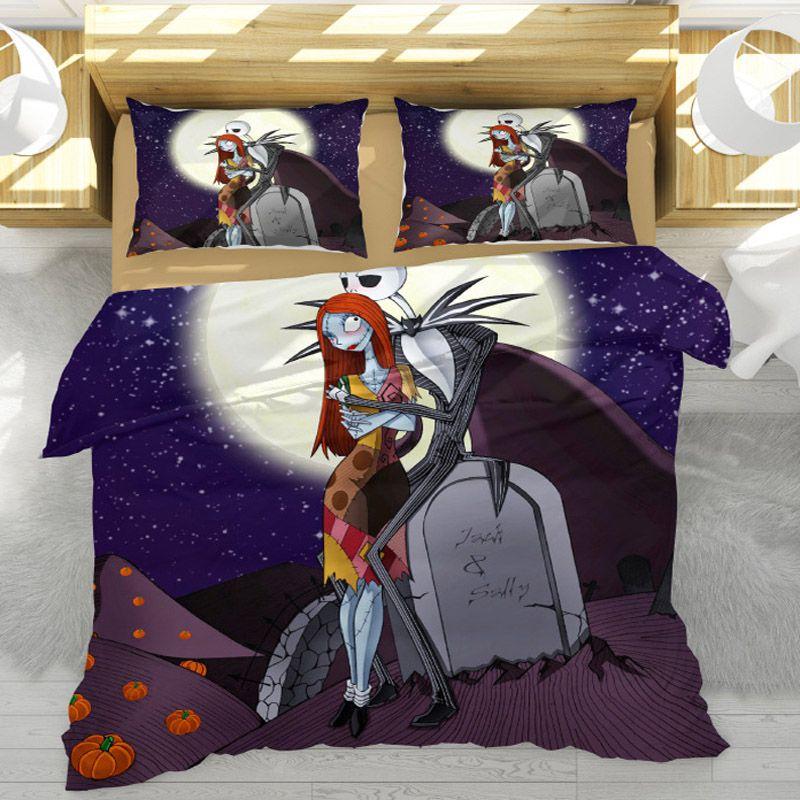 Luxuriöses 3-teiliges The Nightmare Before Christmas Bettwäscheset für ultimativen Komfort