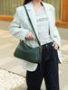 Spring 2025 Versatile One-Shoulder Pebbled Cowhide Boston Crossbody Bag for Women