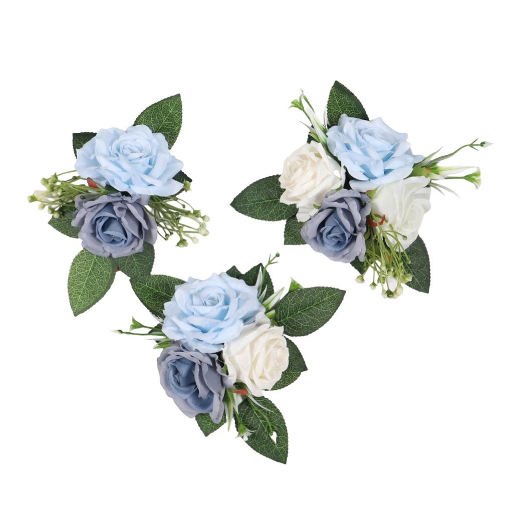 3-teiliges Set Weihnachtsfeierdekorationen: Künstliche Blumen, Hängeschilder, Tür- und Wanddekorationen, Hochzeitsstuhl-Rückenblumendekorationen.