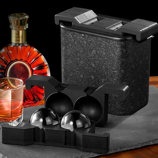 Silikonová forma na výrobu ledových koulí Velká forma na kostky ledu na whisky Bez BPA Opakovaně použitelné kulaté formy na led na koktejly