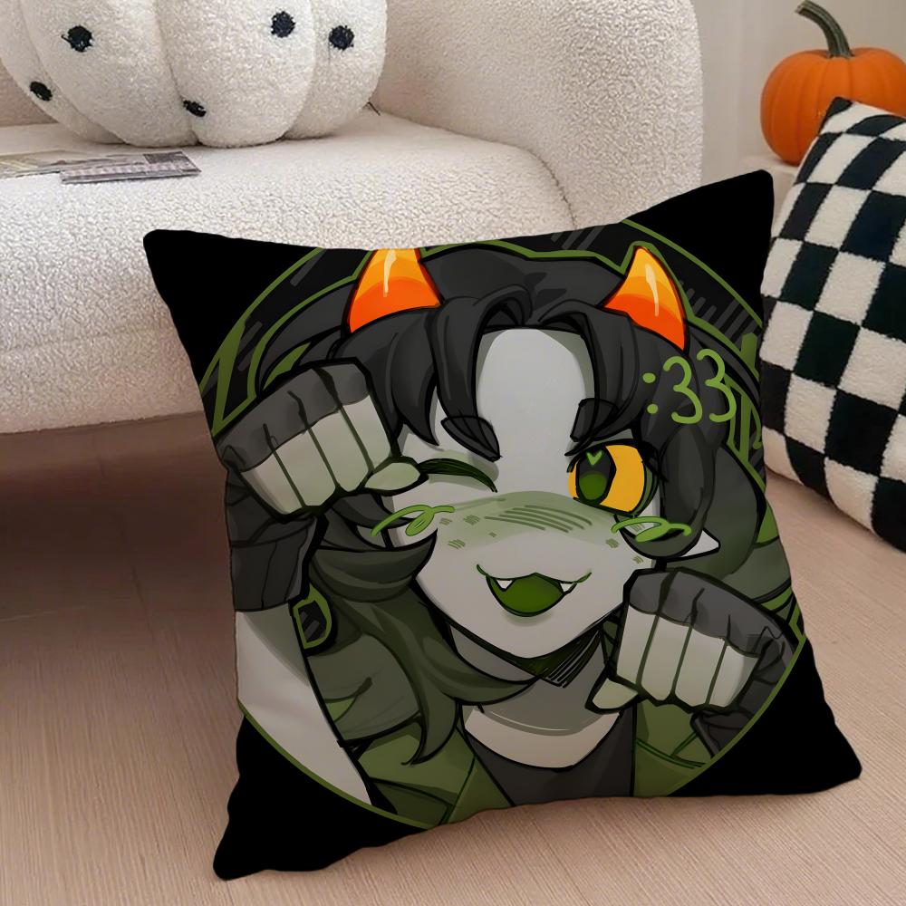 H-Homestuck Cushion Cover Linen Pillow Case Soft Breathable Protective Couch Room Decoration