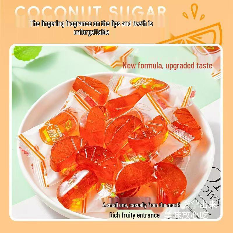 Xylitol Orange Corn Hard Candy: Old-Fashioned Children's Gummy, Popular New Year Snacks, Wedding Treats