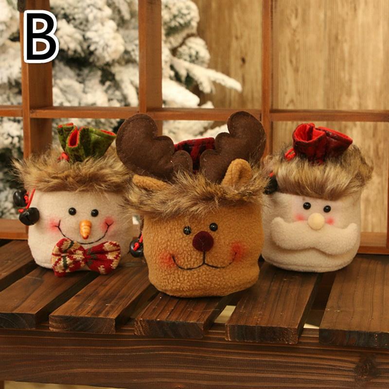 Christmas Decoration Gift Bag Christmas Candy Apple Bag Old Man Snowman Elk Candy Gift Bag Christmas Ornament