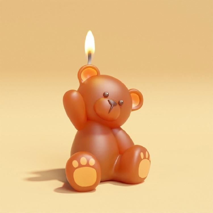 Silicone Bear Shaped Mold for Creating 3D Candle Epoxy Resin Handmade Wedding Decoration Mould Handmade Candle Tool