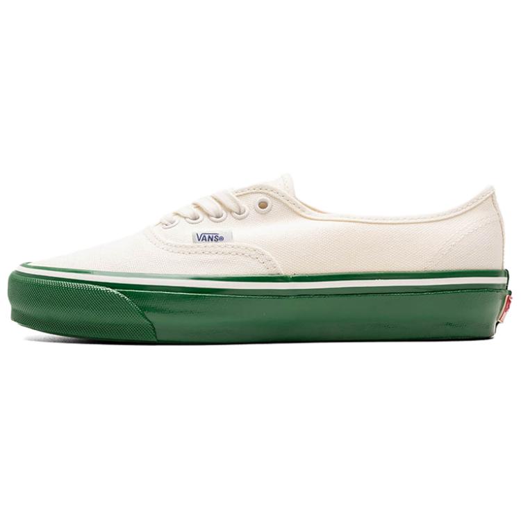 Vans Premium Authentic Comfortable Versatile Low-Top Skate Shoes Men Sneaker White Green VN000EBNWGR1