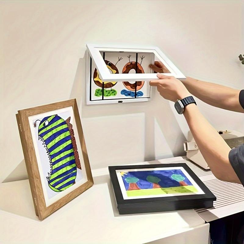 Magnetic Art Photo Frame Set - Front-loading, Interchangeable Design for Wall or Desktop Display - Perfect for Posters and Pictures