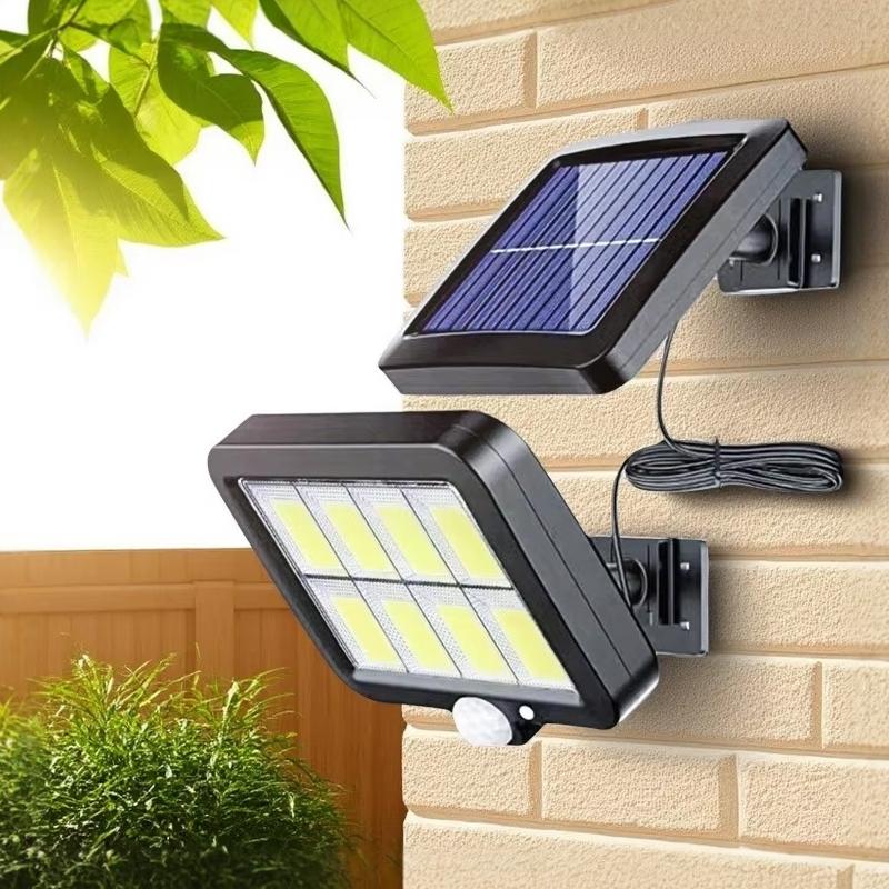 Outdoor Solar Lights Waterproof 160COB Split Wall Lamps 3 Modes Motion Sensor Remote Control for Garden Patio Path Street Lights