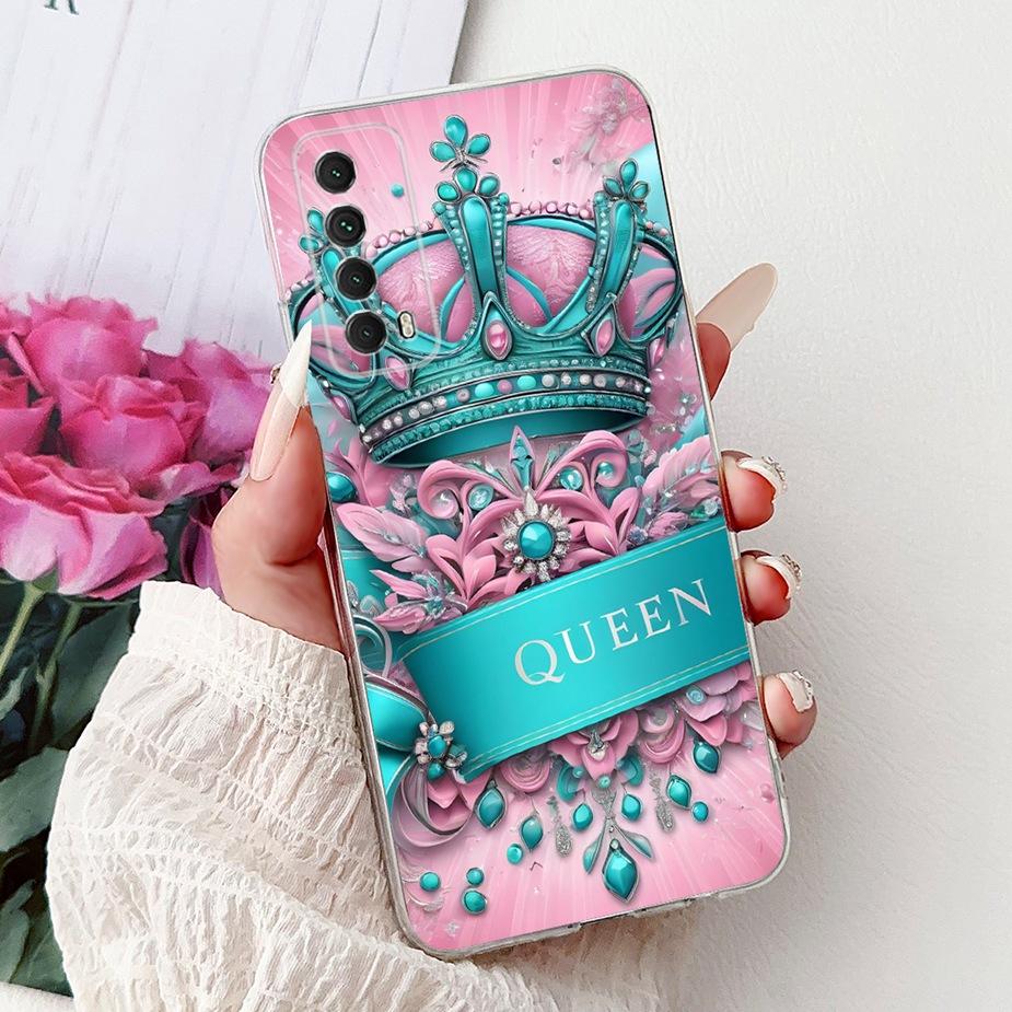 For Huawei Y7a Case PSmart 2021 Cute Cat Fashion Painted Cover Soft Slim Phone Case For Huawei P Smart 2021 Y 7a HuaweiY7a Shell