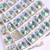 High Quality Rivoli 80+ Colors Rhinestones Crystal AB Sew-on Glass Gems Clothing Flatback Sewing Stones Women Bling Bling Shine