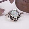 CAOSHI Retro Style Oval Imitation Opal Ring Lady Vintage Party Statement Jewelry for Women Eye Shape Design Finger Accessories