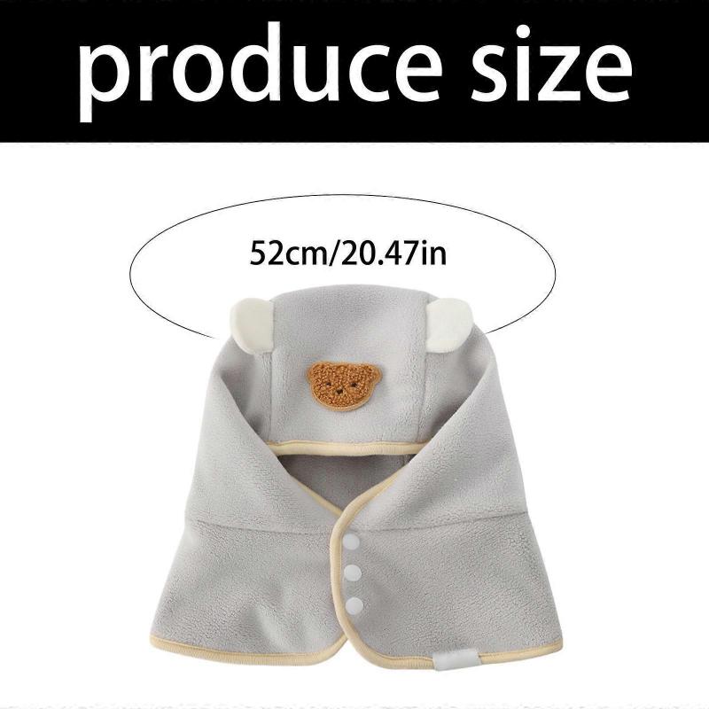 Infant Winter Scarf Hat with Neck Protection Heat Hooded Accessory for Cold Weather Boys Girls 2 To 6 Years Old Gift  Pink