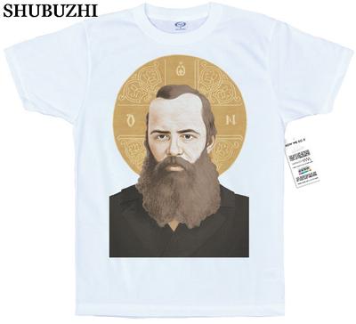 TShirt Cotton Fashion Unisex Classic Tops Tee Shirts Fyodor Dostoevsky T Shirt Design Summero Neck Tshirt