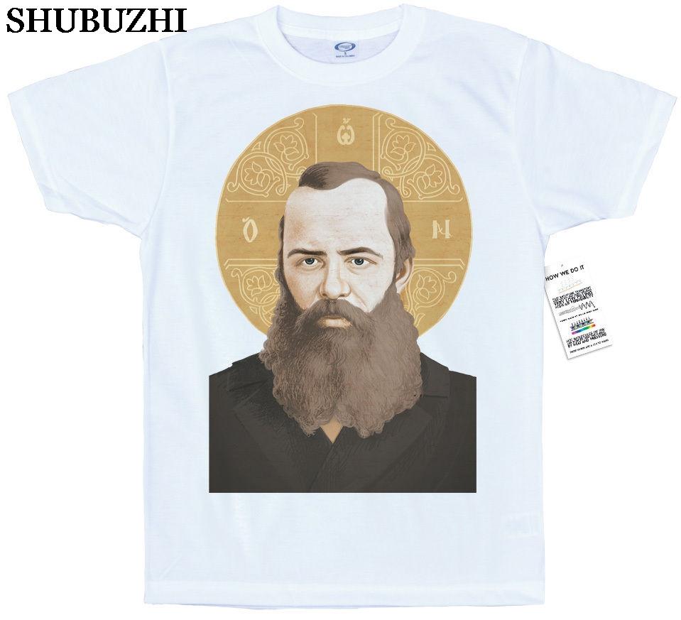TShirt cotton Fashion Unisex Classic Tops Tee Shirts Fyodor Dostoevsky T Shirt Design Summero Neck Tshirt S