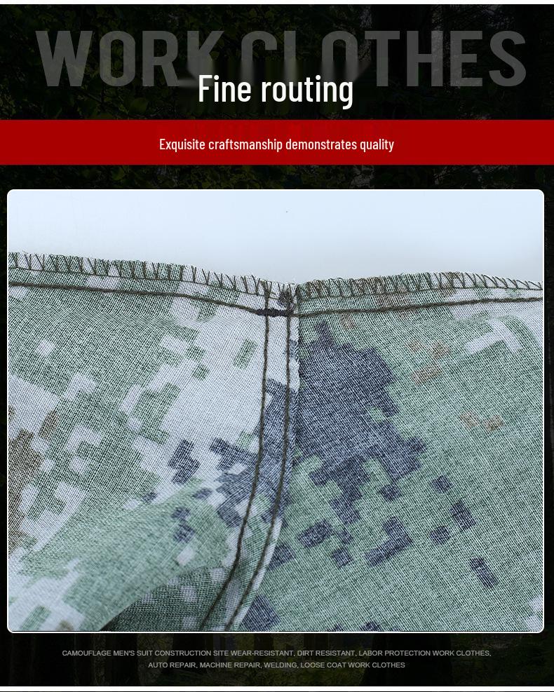 Unisex Camouflage Training Suit Set for Summer and Autumn - Durable, Lightweight Workwear for Students