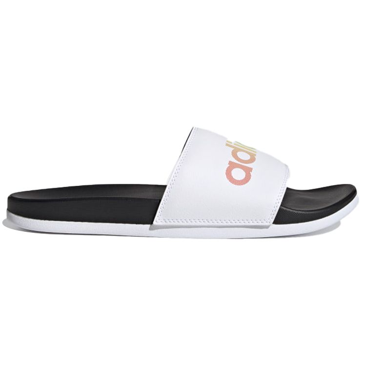 Adidas Adidasi Adilette Comfort Slide White Multi Unisex Core-Black Cloud-White H02488