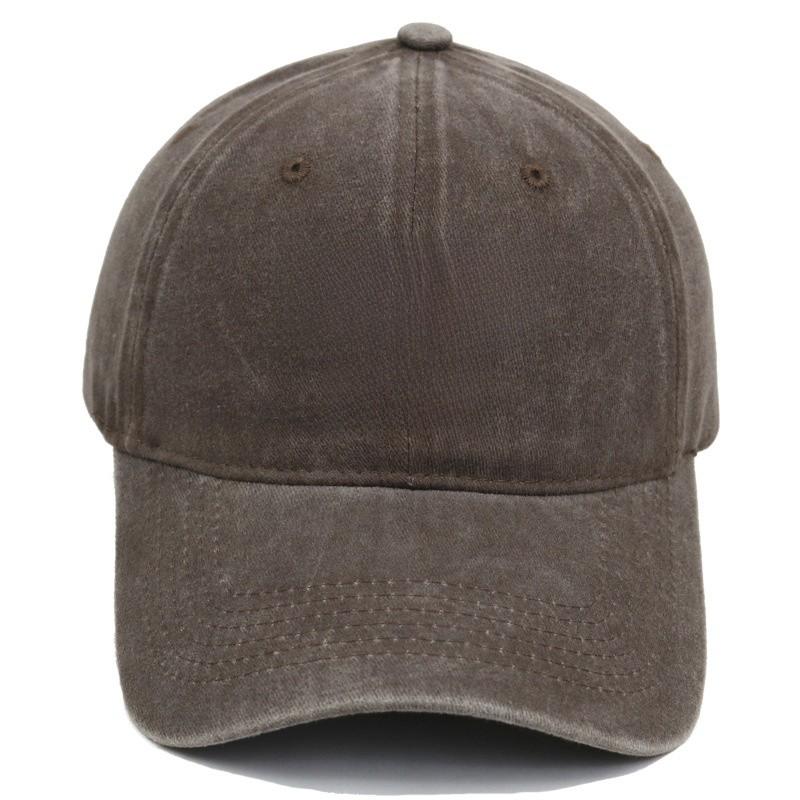 

Vintage Water Wash Cotton Baseball Cap With Embroidered Letters For Outdoor Sun Protection Brown