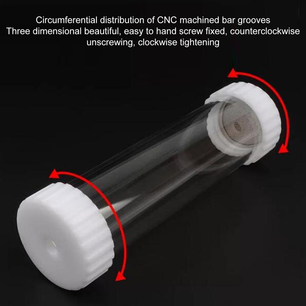 PC Water Pump Tank, POM 240mm Computer Liquid Water Cooling Radiator Acrylic Cylinder Water Reservoir Tank for PC Computers