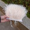 8-10Cm Ostrich Feather Trims For Skirt Natural Ostrich Feathers On Tape Ribbon Decoration For Dresses Carnival Accessories