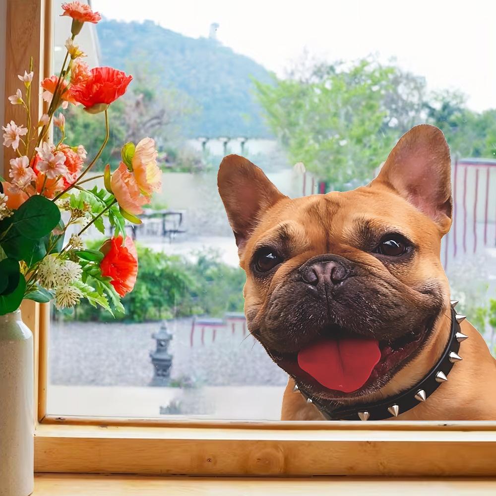 Cute French Bulldog Wall Sticker Waterproof Home Wall Decor Pet Decal Self Adhesive Removable
