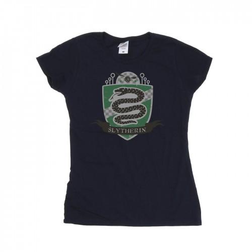 

Harry Potter Womens/Ladies Slytherin Chest Badge Cotton T-Shirt XXL білий