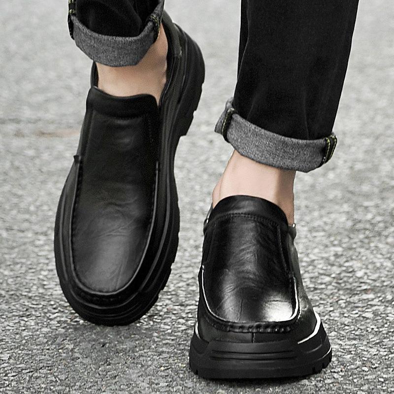 

Деловая мужская обувь, тренд, лето, новая мода, универсальная, индивидуальная, британский стиль, без ремешков, обувь для вождения на открытом воздухе с одной педалью 38 чёрный