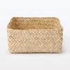 MUJI Seagrass Wickerwork Organizer 15cm W X 25cm D X 7cm 83411923 Basket, Medium, Rectangular, Approx. H,