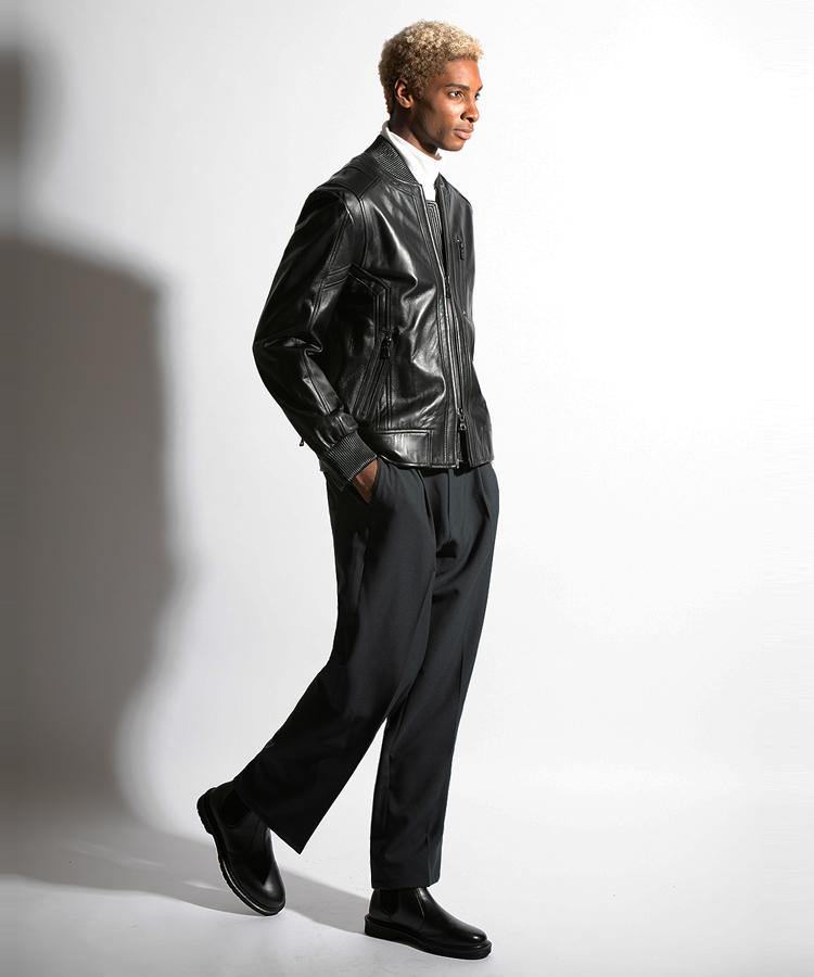 Seuteulaikeu Elegant Pintuck Trousers (Charcoal)