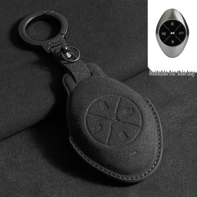Xiaopeng P7 Key Case: Suede Protective Shell for P5, G3i, G9, P7i, G6 Models