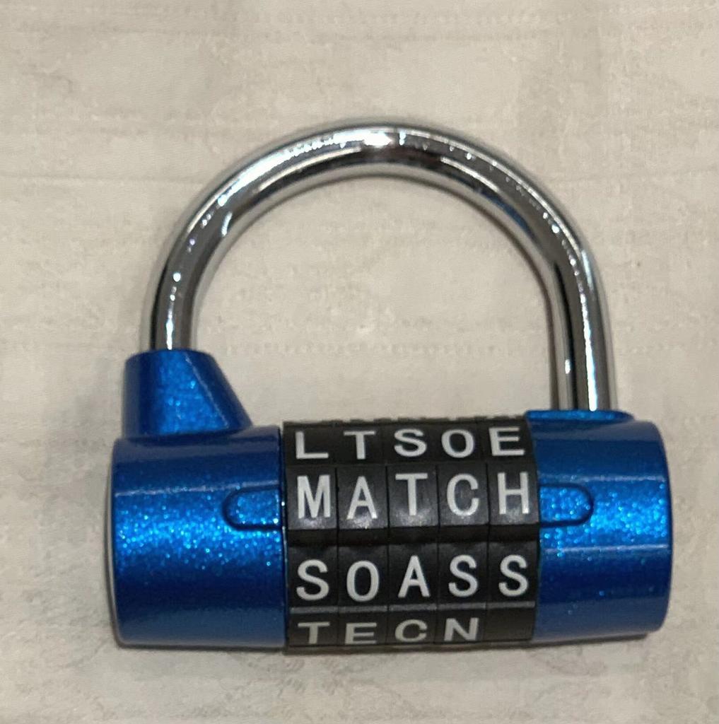 5 Dial Password Lock Zinc Alloy Sturdy Security Letters Combination Padlock Code Style Padlock-Easy To Set for Travel Bag Bike