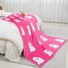 Cute Ghost Pink Blanket Flannel Soft Comfortable Home Blanket Warm Blanket Birthday Holiday Gift