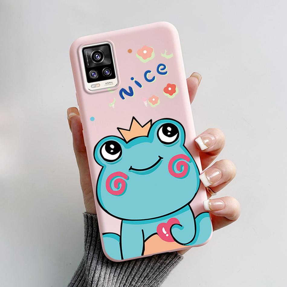 For Vivo V20 2021 Case V2040 Cute Cat Bear Frog Cover Soft Silicone Slim Phone Case For Vivo V20 V 20 VivoV20 V2025 V2024 Bags