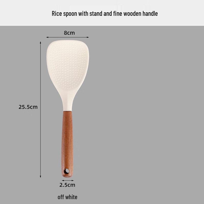 ZISIZ Upright Rice Spoon with Wooden Handle