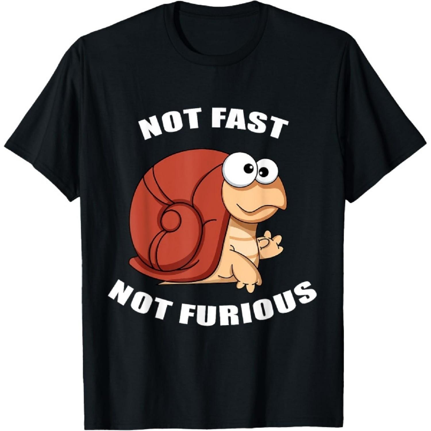 

Not Fast Not Furious Snail T-Shirt XXXXXL чорний