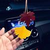 Car Charms Rear View Accessories, Leather Maple Leaves Ornaments Hanging Pendant Interior Decoration