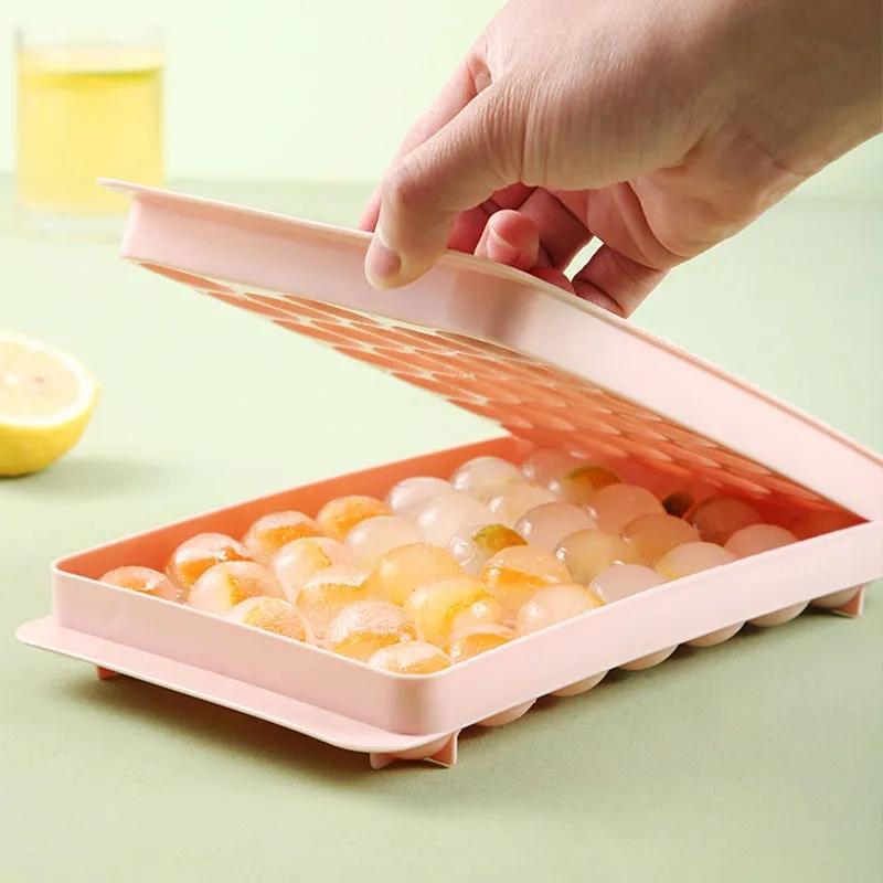 Stampo Rotondo in Silicone per Ghiaccio Congelatore Facile da Sformare Ghiaccio Gelatina Budino Maker Scatola Conservazione Bar