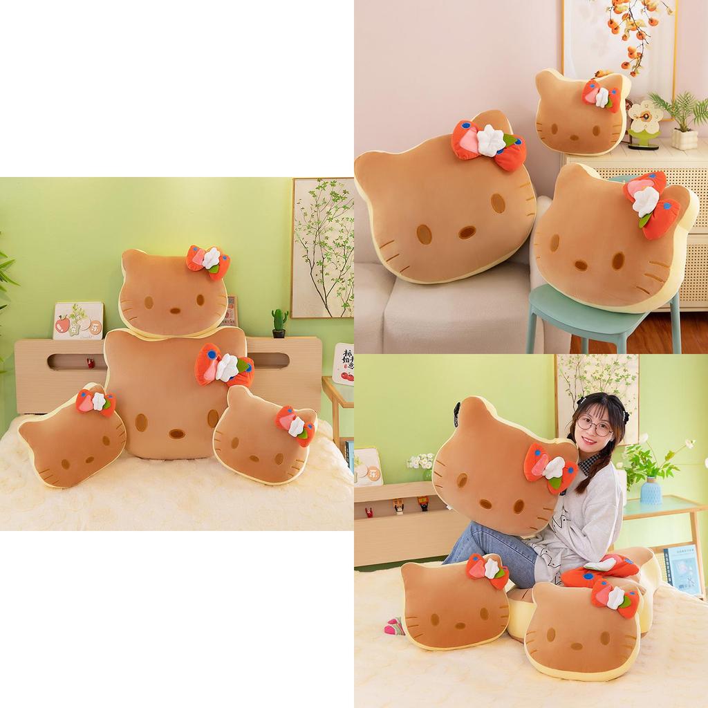 Adorable Kt Cat Toast Plush Pillow Soft Toy For Cozy Comfort And Cute Decor