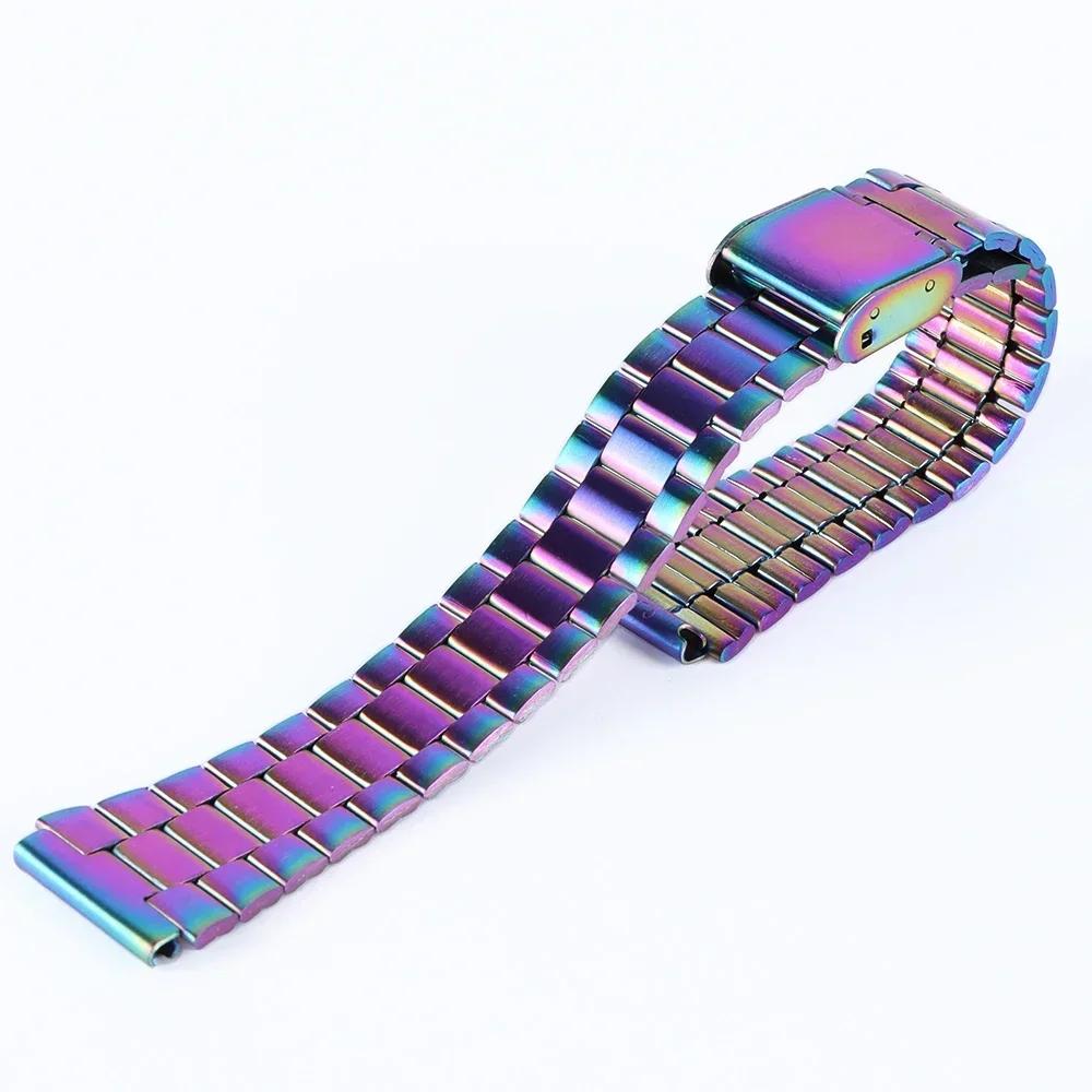 Vintage Metall Uhrenarmband für Casio SGW400 F91W F84 F105/108/A158/168 AE1200/1300 Hohe Qualität 18mm Edelstahl Armband