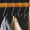 5pcs Stainless Steel S Shape Hook Multi-function Kitchen Bedroom Railing S Hanger Hook Clasp Holder Hooks Hanging Clothes Rack