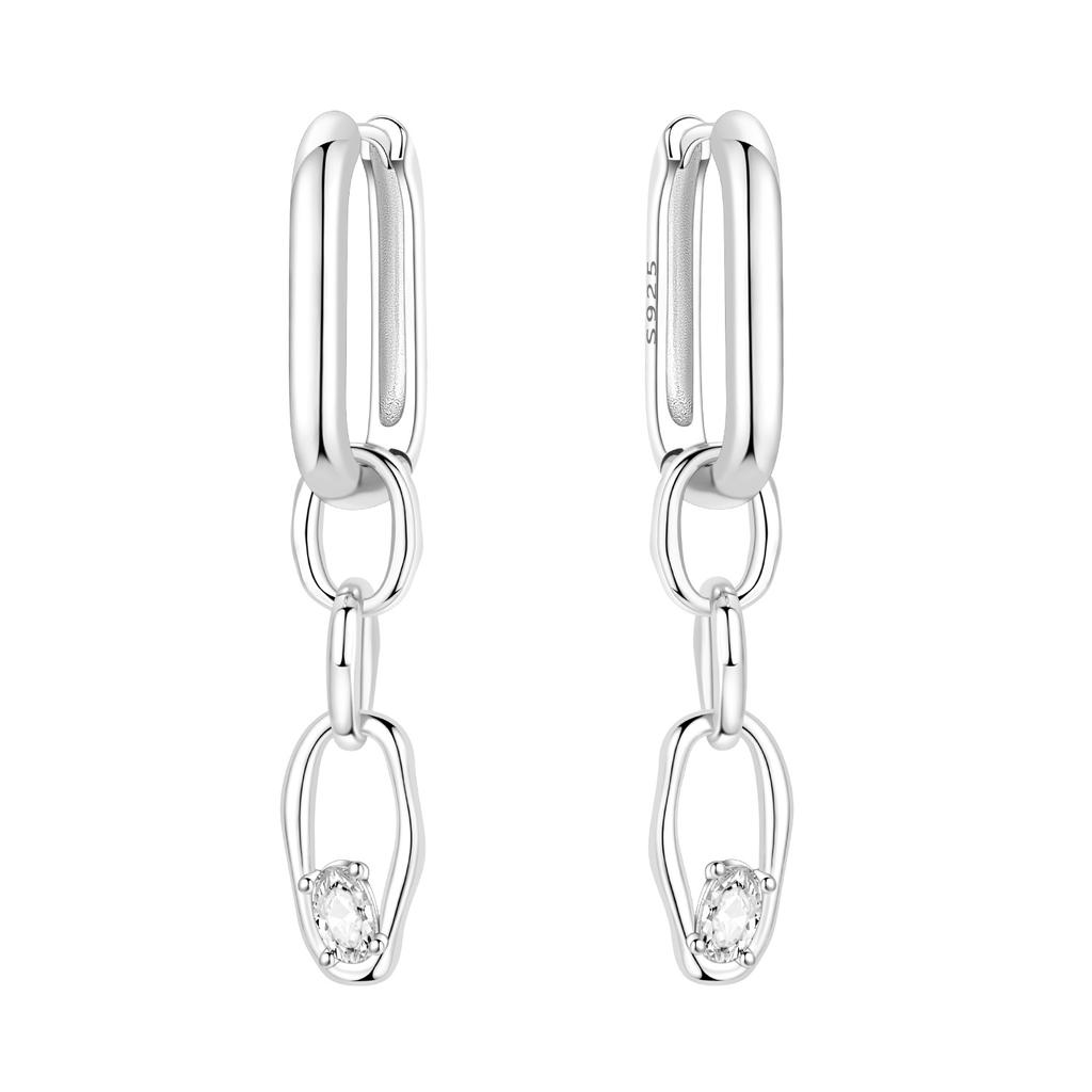 PANPOKI 925 Silver Starry Tassel Drop Earrings Women Trendy Multi Layer Party Jewelry Gifts for Her Elegant Charm