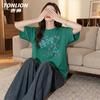 TonLion Women's Pure Cotton Loose-Fit Round Neck T-Shirt