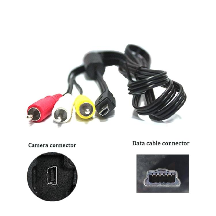 Mini USB to 3 RCA Cable for EOS 1D, 1D X, Cameras Audio Video Transfer