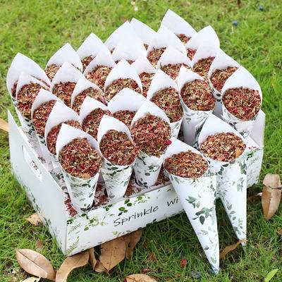 Wedding Cones Kraft Paper Cone Holder, Confetti Cones Box Tray for Wedding Party Ceremony, Table Centerpiece Decoration