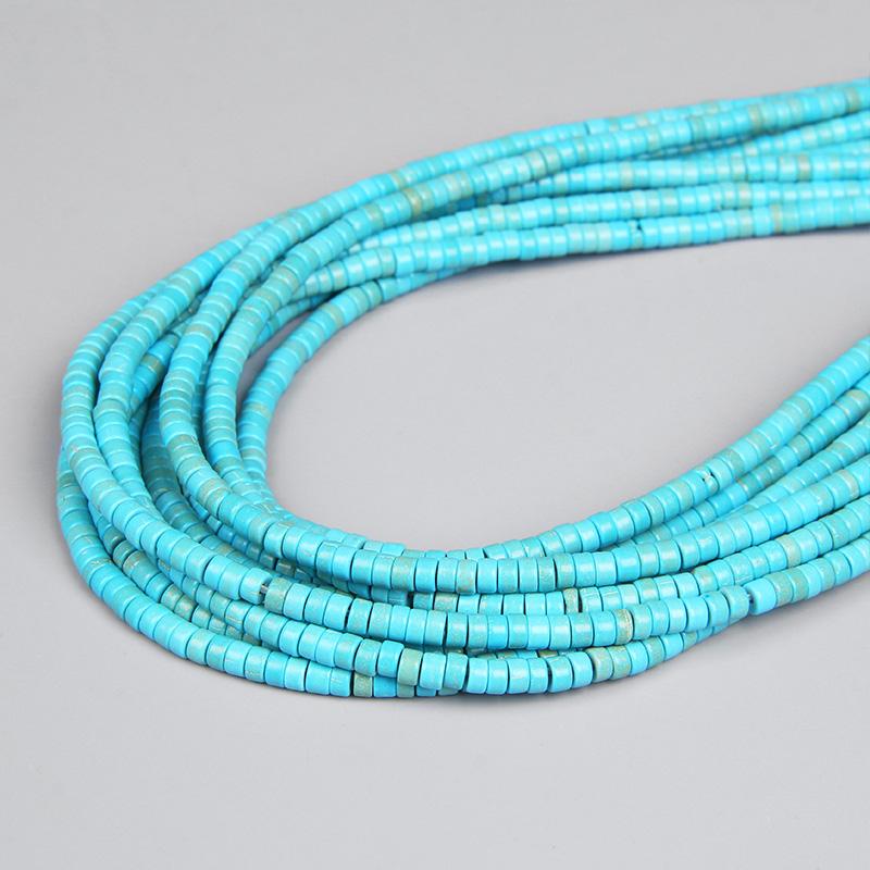 4x2mm Tiny Natural Flat Stone Crystal Beads Blue Disc Round Stone Rondelle Spacer Beads Charm for Jewelry Making DIY 2x4mm about 84pcs