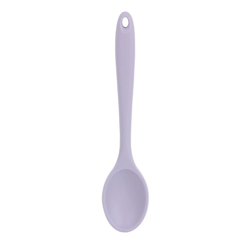 Solid Color Silicone Spoon Heat Resistant Non-stick Rice Spoons Kitchen Utensil Slotted Spoon Cooking Kitchen Tool Tableware