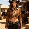Adjustable Waist Belt Ethnic Style PU Leather Waist Belt With Chinese Knot Design Metal Buckles for Party