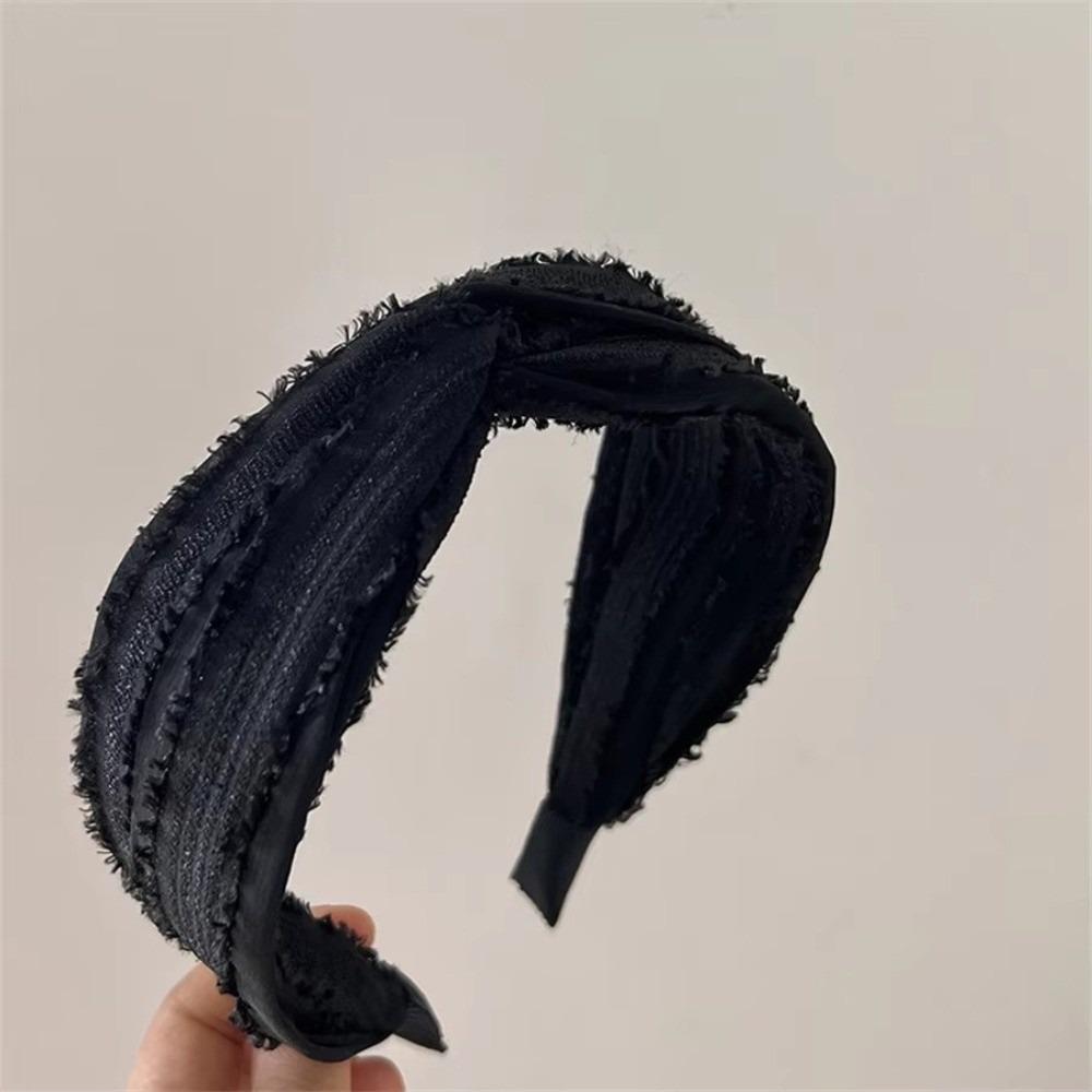Twill Fabric Women's Knotted Headband Solid Color Twill Headband Hair Accessories Shopping Wear