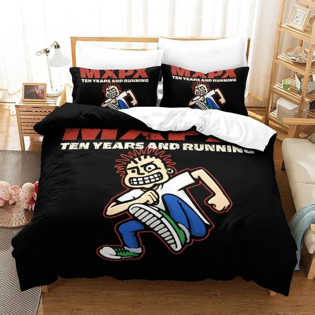 3D-printad Rockmusik Mxpx Sängkläder Set Enkel Tvåbädds Full Queen King Size Sängset Vuxen Barn Sovrum Påslakan Set Hemtextilier
